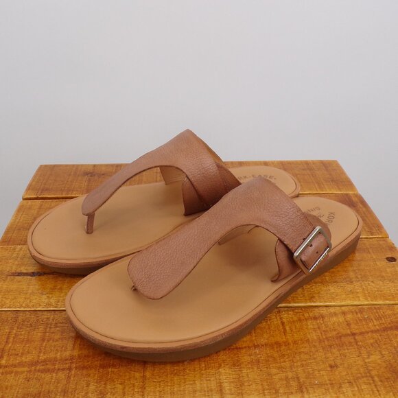 Kork-Ease Women's Size 10 Thong Brown Leather Flat Comfort Sandals. EUC. - Picture 1 of 10